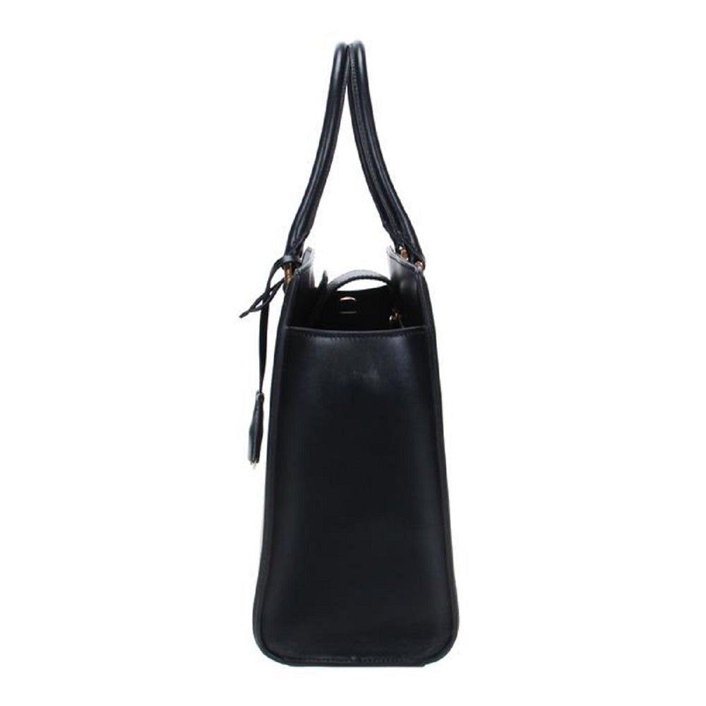 Prada Saffiano Lux Black Medium Satchel Handbag 1BA227
