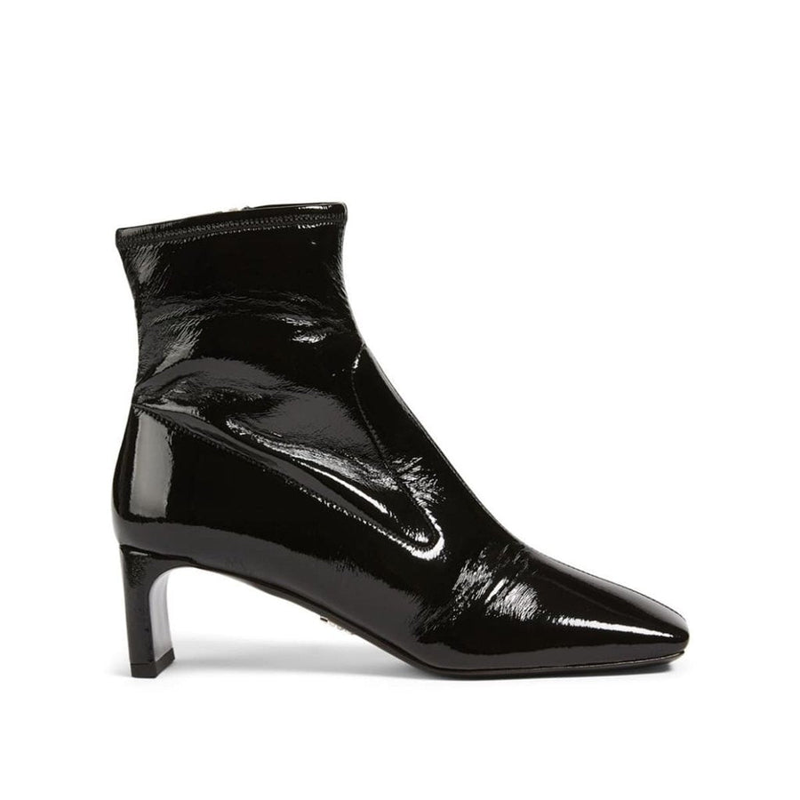 Prada-Тechnical Patent Leather Ankle Boots - Runway Catalog