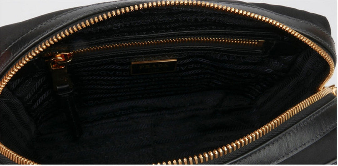 Prada Tessuto Nylon Black Camera Bag Cross Body 1BH089