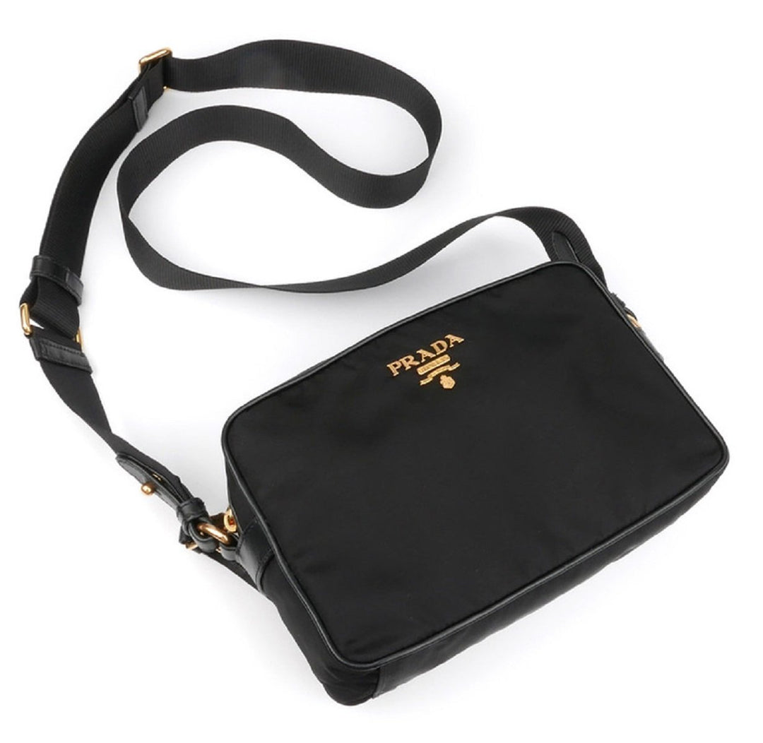Prada Tessuto Nylon Black Camera Bag Cross Body 1BH089
