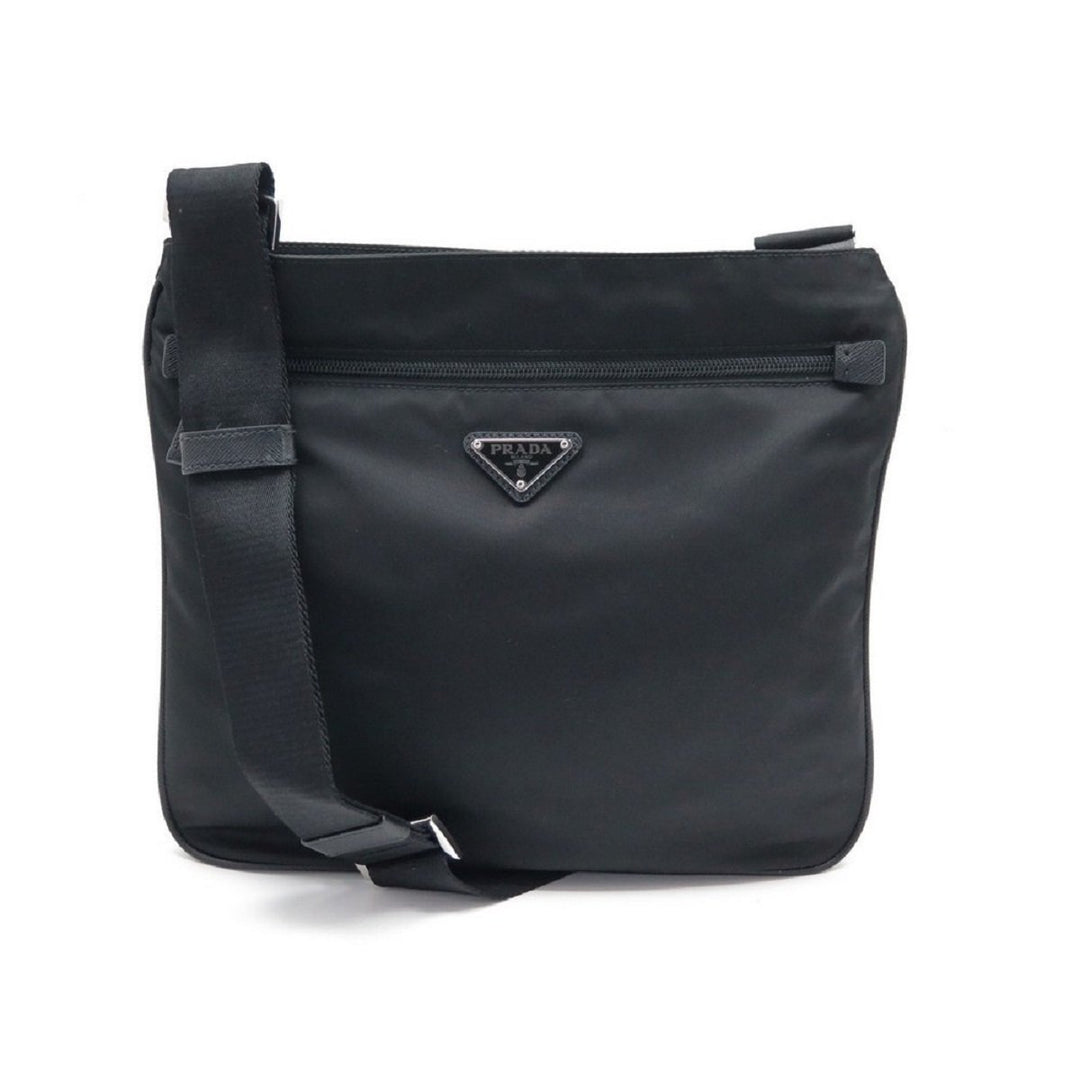 Prada Tessuto Saffiano Black Messenger Bag Cross Body 2VH563