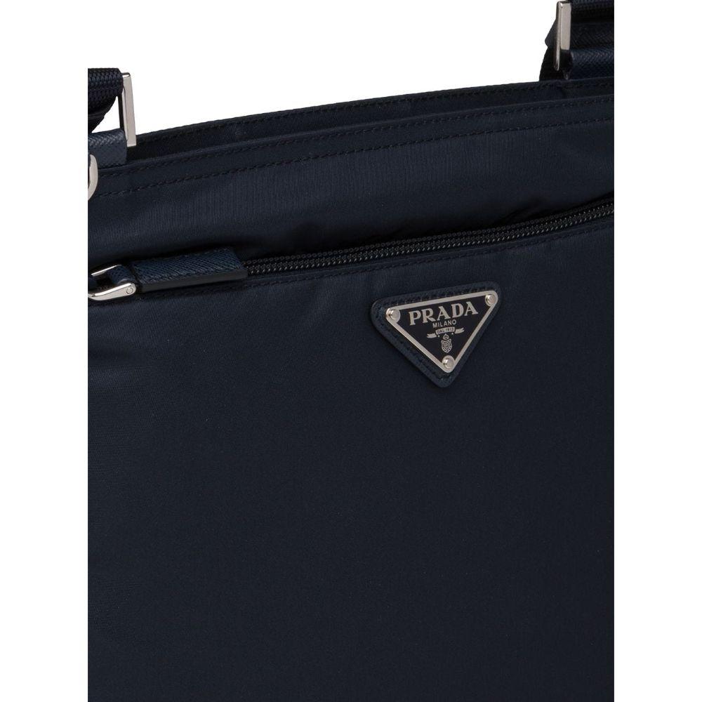 Prada Tessuto Saffiano Black Messenger Bag Cross Body 2VH563