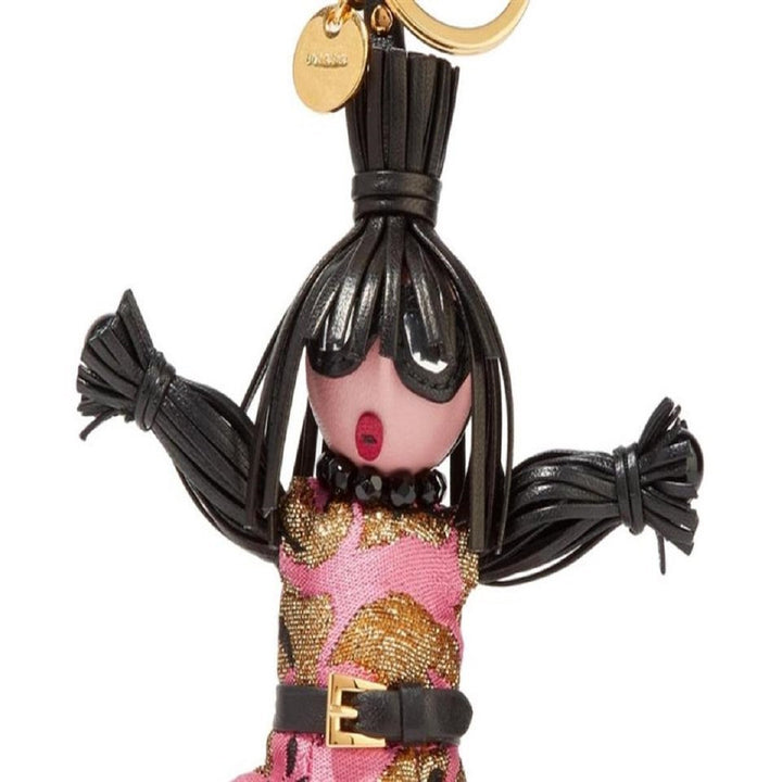Prada Trick Pelle Rosario Pink Dress Jasmine Doll Keyring Key Charm 1TL171