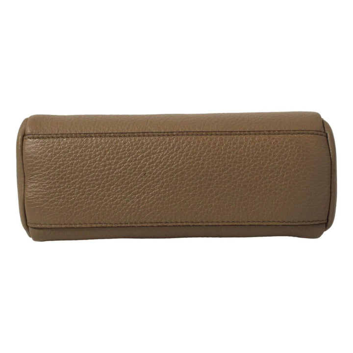 Prada Vitello Daino Argilla Grey Leather Cosmetic Pouch 1ND004