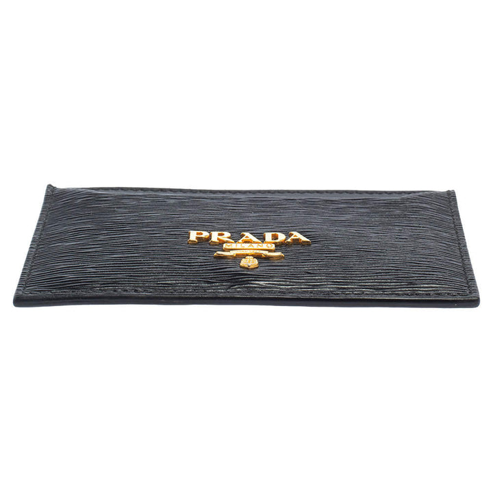 Prada Vitello Move Black Leather Card Holder Wallet 1MC208