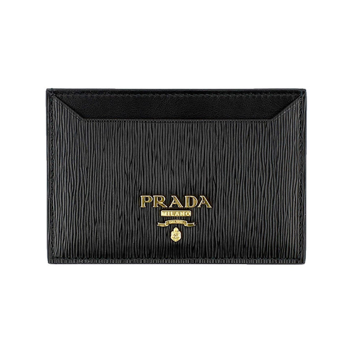 Prada Vitello Move Black Leather Card Holder Wallet 1MC208