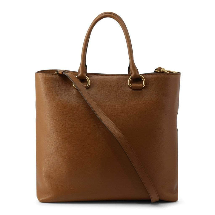 Prada Vitello Phenix Cognac Brown Shopping Tote Bag 1BG865