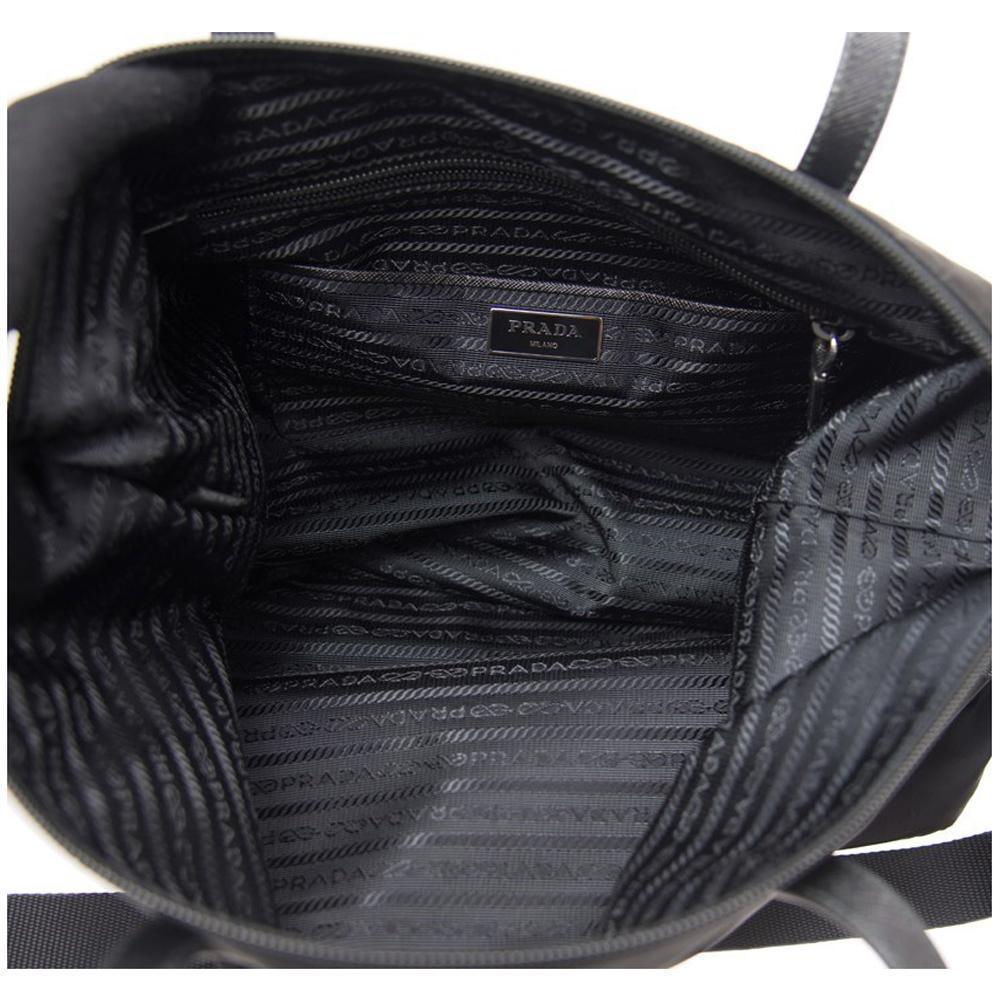 Prada Tessuto Nylon Black Convertible Shopping Tote 1BG189