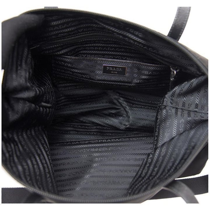 Prada Tessuto Nylon Black Convertible Shopping Tote 1BG189