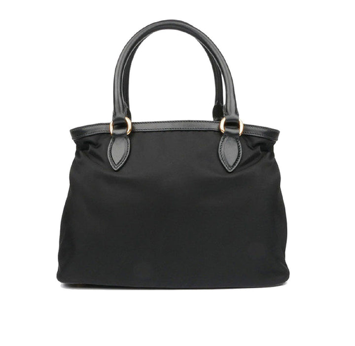 Prada Tessuto Nylon Black Saffiano Medium Handbag Satchel 1BA173