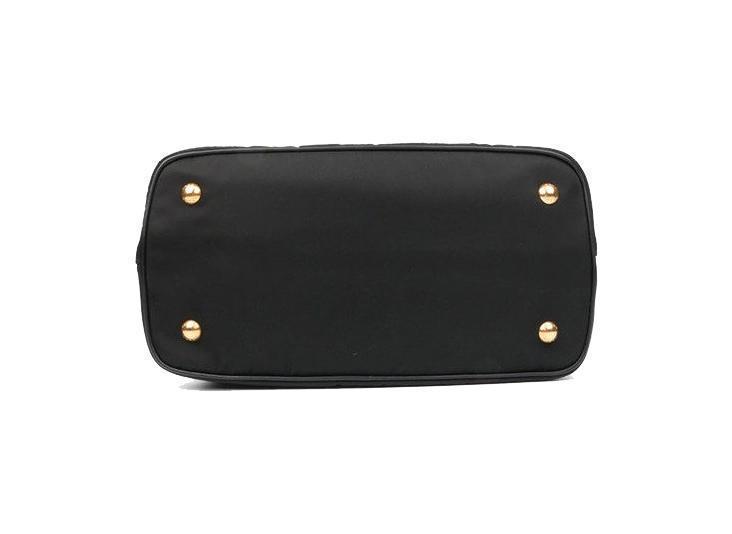 Prada Tessuto Nylon Black Saffiano Medium Handbag Satchel 1BA173
