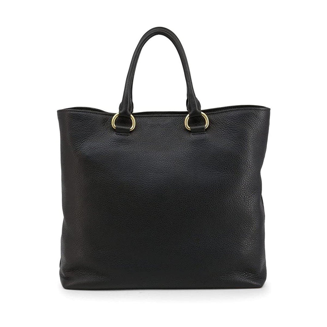 Prada Black Vitello Phenix Leather Shopping Tote Bag 1BG865
