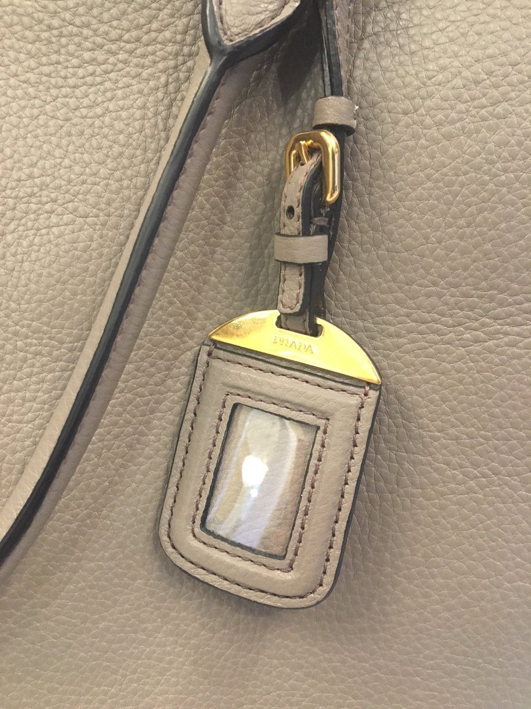 Prada Gray Vitello Phenix Shopping Tote Bag 1BG865