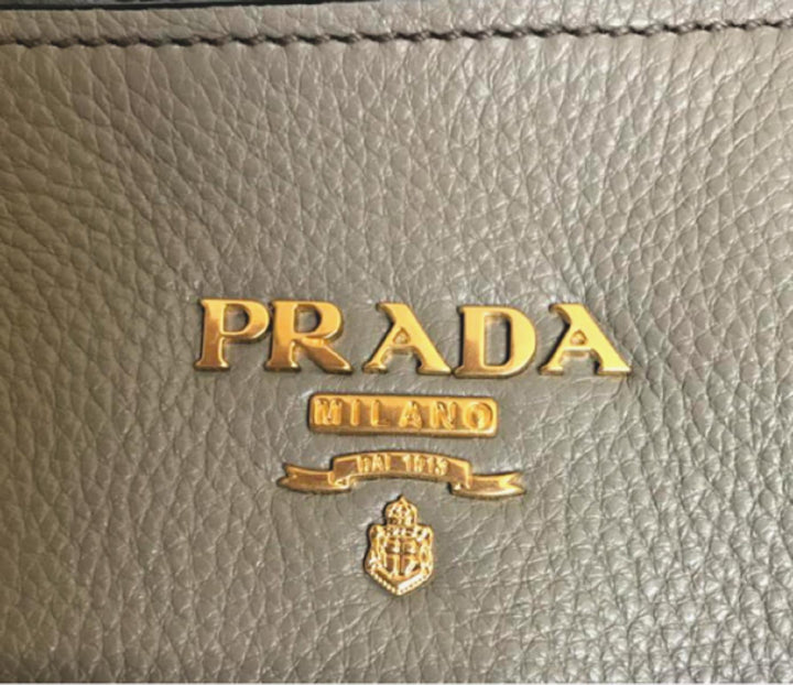 Prada Gray Vitello Phenix Shopping Tote Bag 1BG865