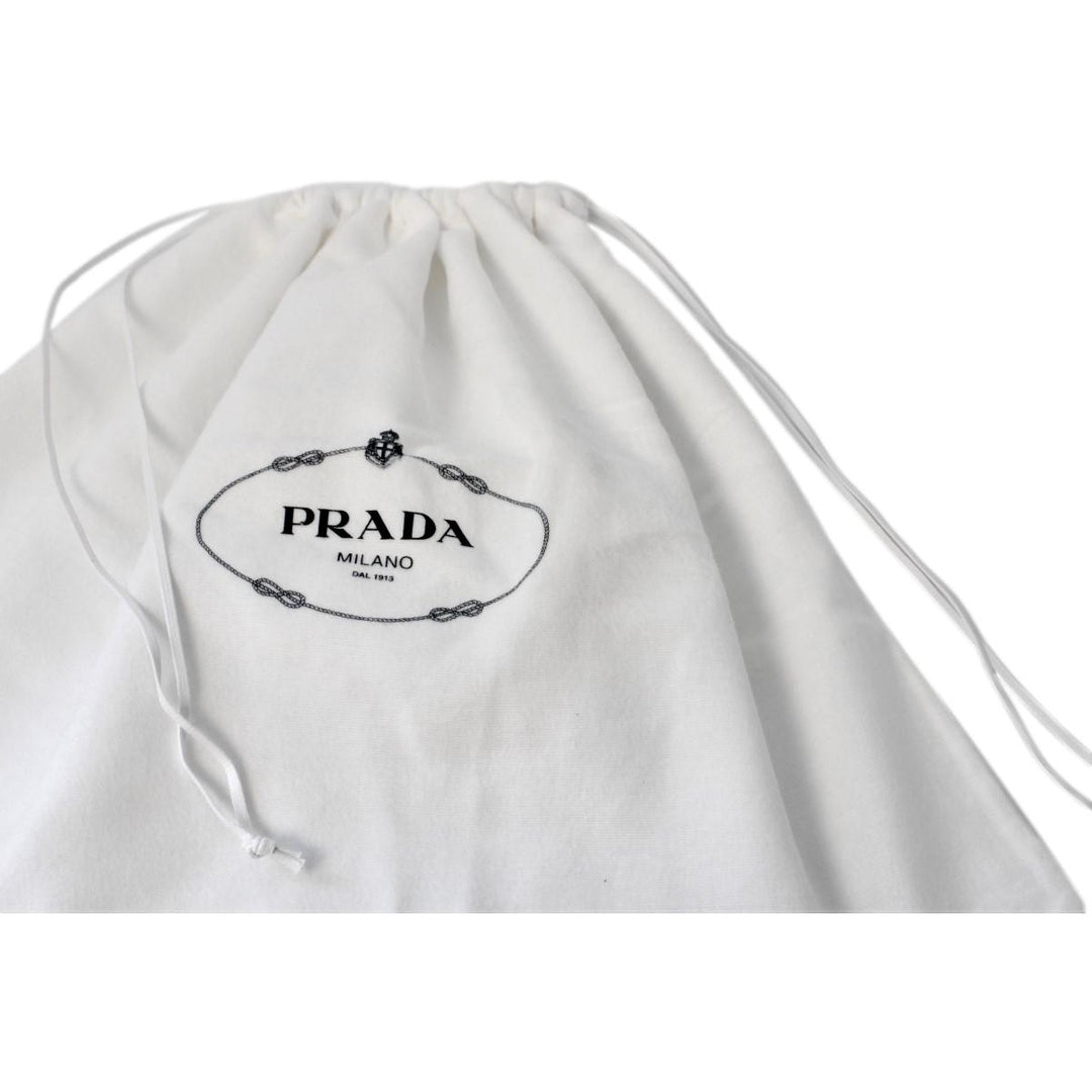 Prada Black Tessuto Nylon Calf Leather Trim Satchel Tote Bag 1BC060