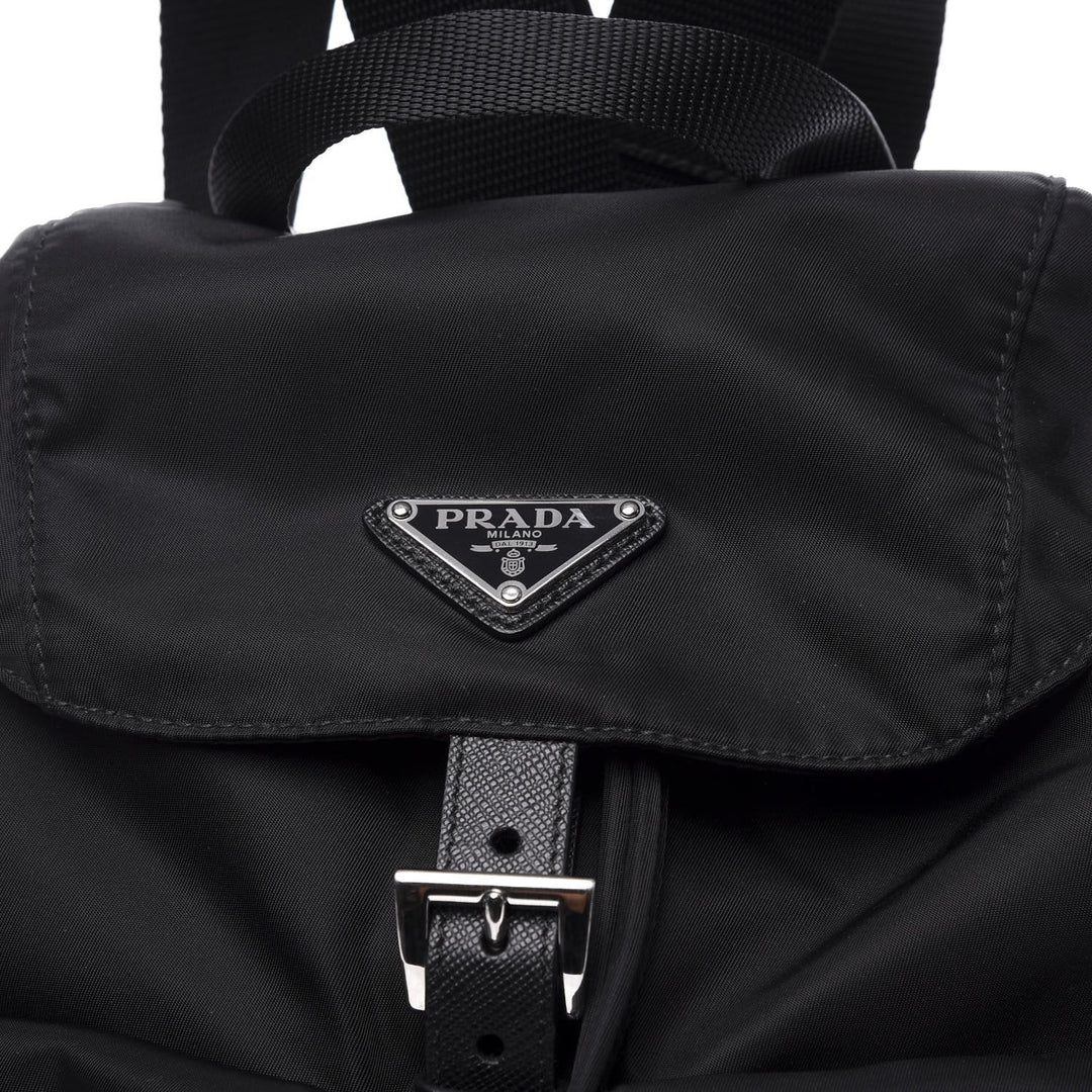 Prada Zainetto Unisex Black Tessuto Nylon Backpack Rucksack 1BZ005
