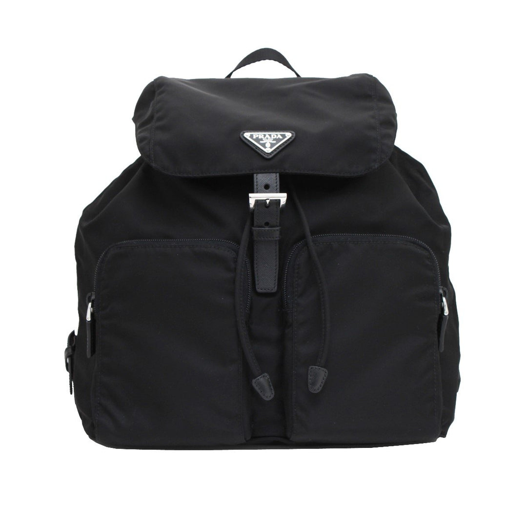 Prada Zainetto Unisex Black Tessuto Nylon Backpack Rucksack 1BZ005
