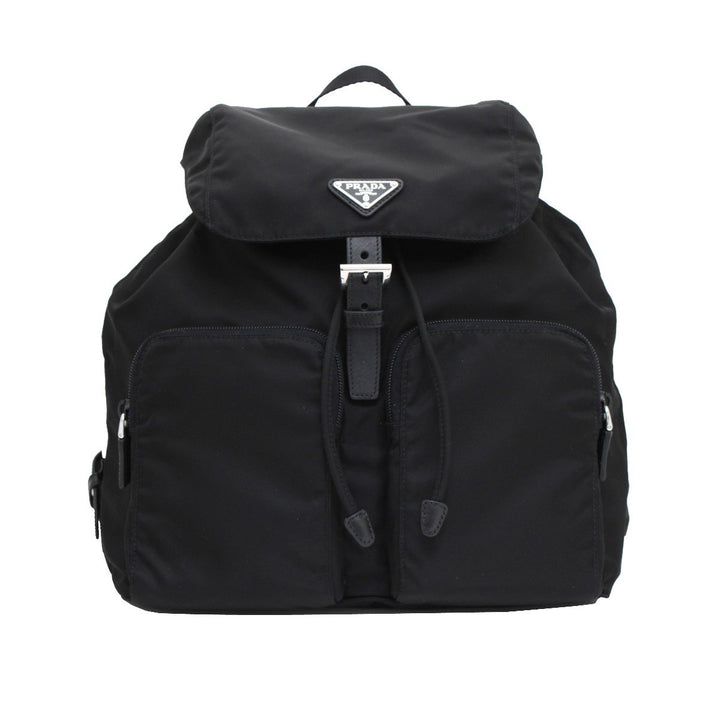 Prada Zainetto Unisex Black Tessuto Nylon Backpack Rucksack 1BZ005