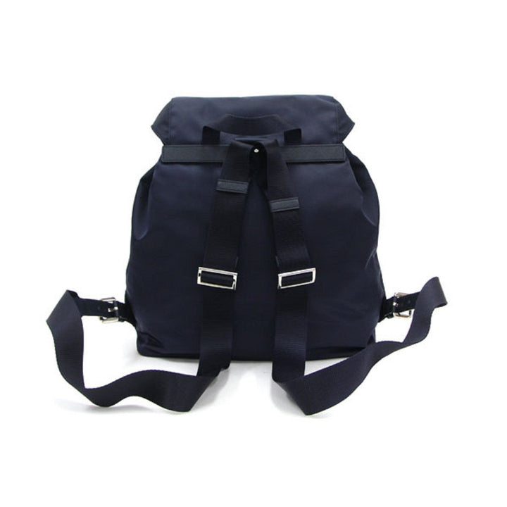 Prada Zainetto Navy Tessuto Nylon Leather Trim Backpack Rucksack 1BZ005