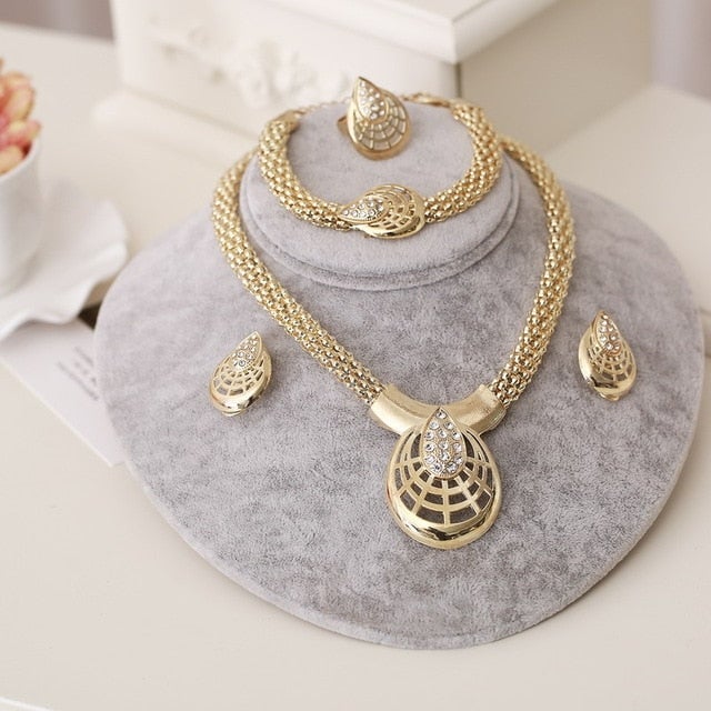 ZOSHI Jewelry Sets Women Indian African Jewelry Set amazing price Wedding Jewellery For Brides Dubai Gold Jewelry Sets
