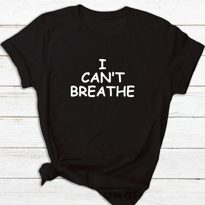2020 Women Men Tops Cotton T Shirt George Floyd I Cant Breathe Sayings Black History Black Lives Matter Tumblr Graphic T Shirts