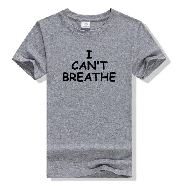 2020 Women Men Tops Cotton T Shirt George Floyd I Cant Breathe Sayings Black History Black Lives Matter Tumblr Graphic T Shirts
