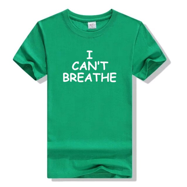 2020 Women Men Tops Cotton T Shirt George Floyd I Cant Breathe Sayings Black History Black Lives Matter Tumblr Graphic T Shirts