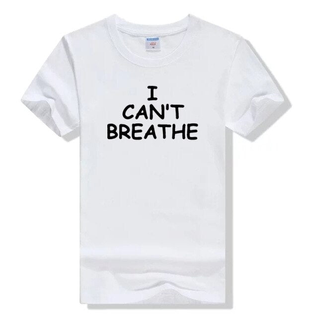 2020 Women Men Tops Cotton T Shirt George Floyd I Cant Breathe Sayings Black History Black Lives Matter Tumblr Graphic T Shirts