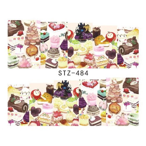 1PCS Strawberry Summer Fruit Drinking Stickers For Nails Manicure Nail Art Design Water Transfer Watermark Beauty Decals TRSTZ