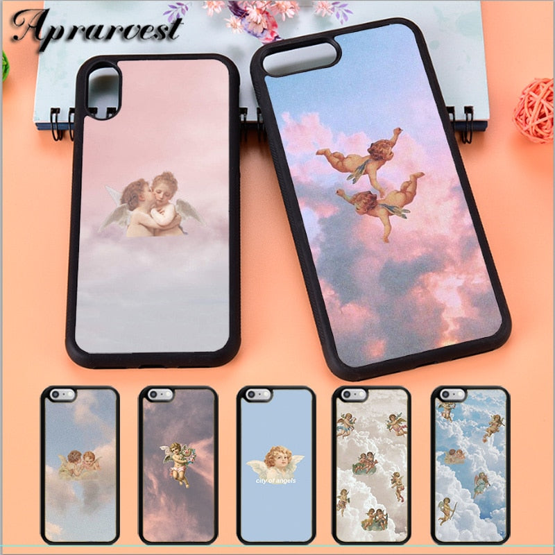 Aprarvest Angels Aesthetic Aesthetics Rubber Silicone Phone Case Cover For iPhone 5 5S SE 6 6S 7 8 PLUS X XS XR MAX 11 PRO