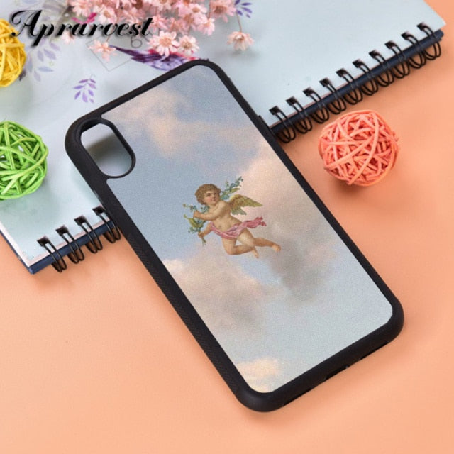 Aprarvest Angels Aesthetic Aesthetics Rubber Silicone Phone Case Cover For iPhone 5 5S SE 6 6S 7 8 PLUS X XS XR MAX 11 PRO