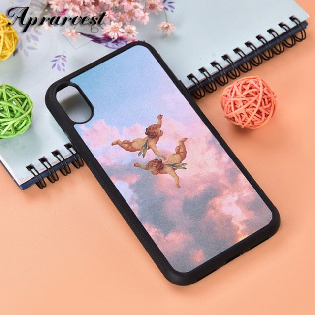 Aprarvest Angels Aesthetic Aesthetics Rubber Silicone Phone Case Cover For iPhone 5 5S SE 6 6S 7 8 PLUS X XS XR MAX 11 PRO