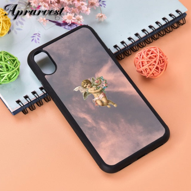 Aprarvest Angels Aesthetic Aesthetics Rubber Silicone Phone Case Cover For iPhone 5 5S SE 6 6S 7 8 PLUS X XS XR MAX 11 PRO