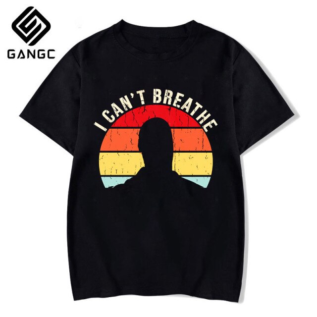 I Cant Breathe Streetwear Black Lives Matter Man T Shirt  Hiphop Short Sleeve Casual Print Tees george floyd t shirt