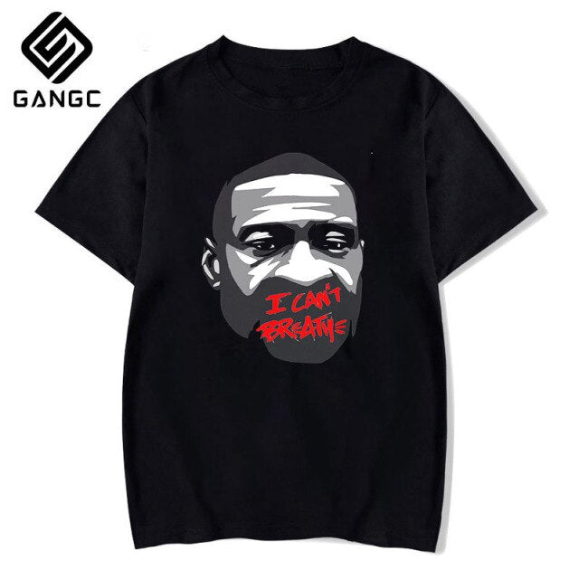 I Cant Breathe Streetwear Black Lives Matter Man T Shirt  Hiphop Short Sleeve Casual Print Tees george floyd t shirt