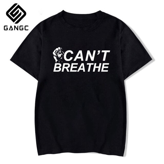 I Cant Breathe Streetwear Black Lives Matter Man T Shirt  Hiphop Short Sleeve Casual Print Tees george floyd t shirt