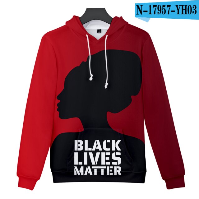 Black Lives Matter Hoodie Sweatshirt Men/Women 3D Print I cant Breathe Shirt Long Sleeve Kids/Adults Hoodies Streetwear Slogan