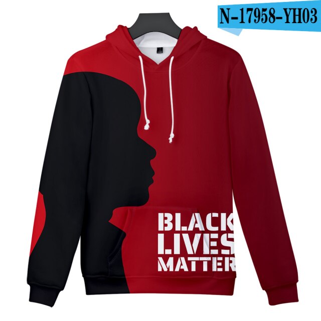 Black Lives Matter Hoodie Sweatshirt Men/Women 3D Print I cant Breathe Shirt Long Sleeve Kids/Adults Hoodies Streetwear Slogan