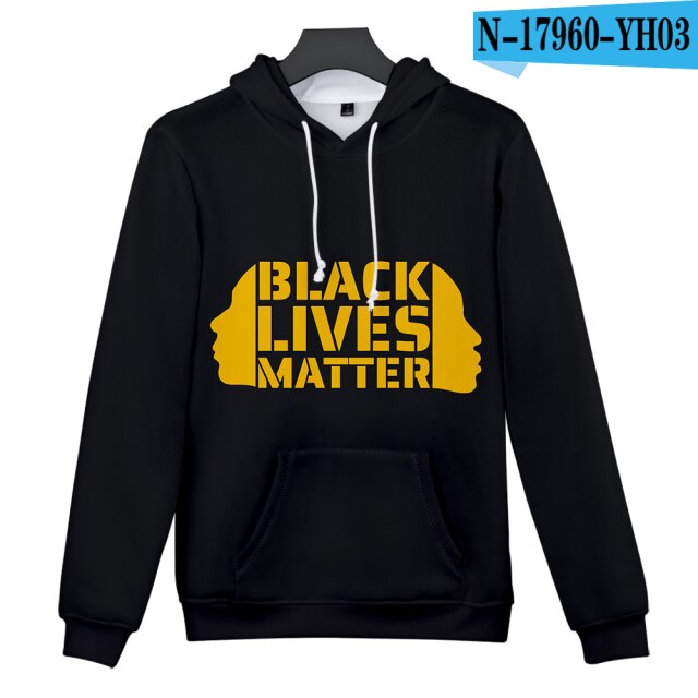Black Lives Matter Hoodie Sweatshirt Men/Women 3D Print I cant Breathe Shirt Long Sleeve Kids/Adults Hoodies Streetwear Slogan
