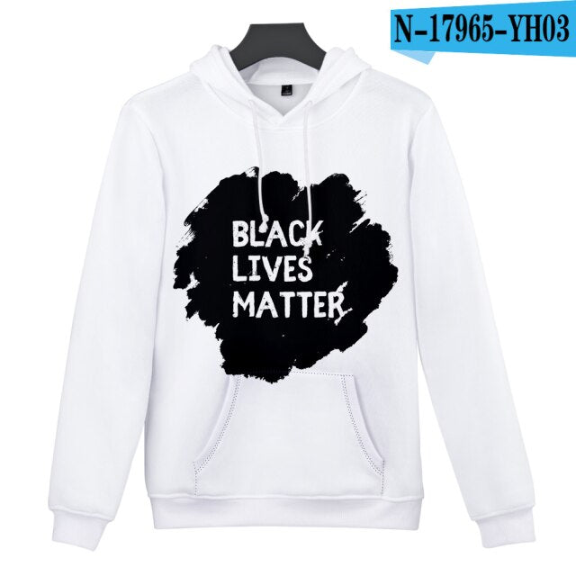 Black Lives Matter Hoodie Sweatshirt Men/Women 3D Print I cant Breathe Shirt Long Sleeve Kids/Adults Hoodies Streetwear Slogan