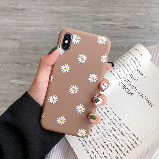 Daisy Flower Girly Phone Case For iPhone 11 Pro Max X Xs XR 7 8 6 6S Plus Cover For iPhone SE 2020 SE 2 SE2 Cute Coque Fundas