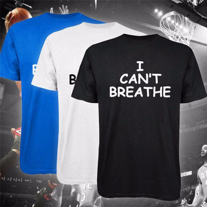 I Cant Breathe Fashion Men Tops T-shirt Awesome Cotton  Loose Big Fat Plus Size 3XL T Shirts