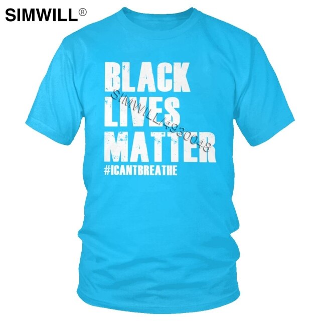 2020 Handsome Black Lives Matter T Shirt Men's Summer Eco Cotton Tees Top Round Neck Short Sleeves I Cant Breathe T-Shirts