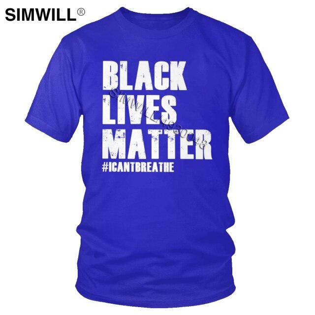 2020 Handsome Black Lives Matter T Shirt Men's Summer Eco Cotton Tees Top Round Neck Short Sleeves I Cant Breathe T-Shirts