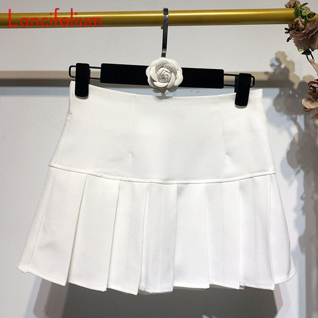 2020 Pleated High Waist Mini Skirt Women Summer Sexy Micro Skirt Ladies Korean Style Kawaii white Miniskirt Y2k Egirl Skirt