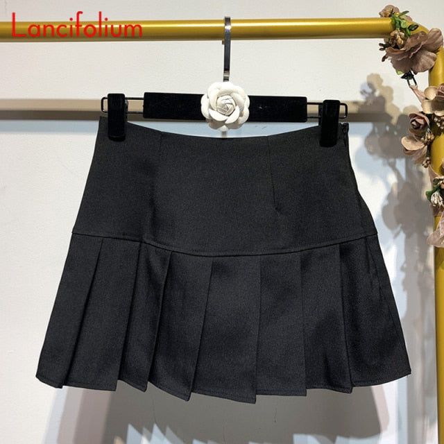 2020 Pleated High Waist Mini Skirt Women Summer Sexy Micro Skirt Ladies Korean Style Kawaii white Miniskirt Y2k Egirl Skirt