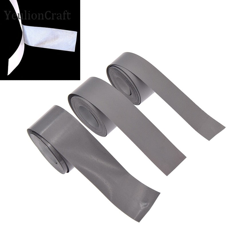Chzimade 1.5/2/2.5CM Heat Transfered Reflective Tape Sticker For Clothes Iron On Bag Shoes Diy Handmade Crafts