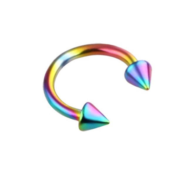 1piece Fashion stainless steel Horseshoe Fake Nose Ring C Clip BCR Septum Lip Piercing Falso Nose Rings Hoop For Women Men