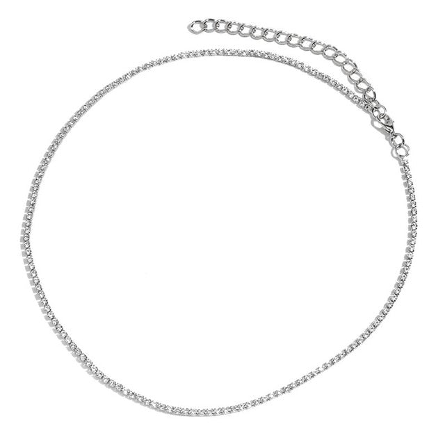 Trendy cute Iced Out Butterfly Choker Necklaces For Women Men Gold Silver Color Tennis Chain Animals Pendant Rhinestone Jewelry