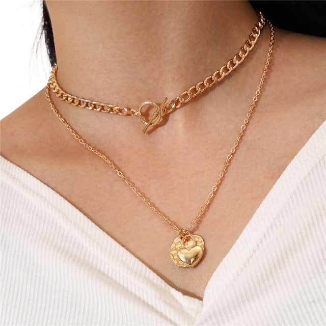 LETAPI Bohemian Cute Butterfly Choker Necklace for Women Street Style Statement Necklace Gold Color Letter Necklace Jewelry